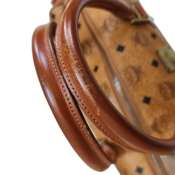 MCM Leather Boston Bag with Crossbody Strap - Picture 4 of 12